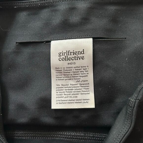 Girlfriend Collective Black High-Rise Compressive Bike Shorts Size Small | Susta - Picture 3 of 7